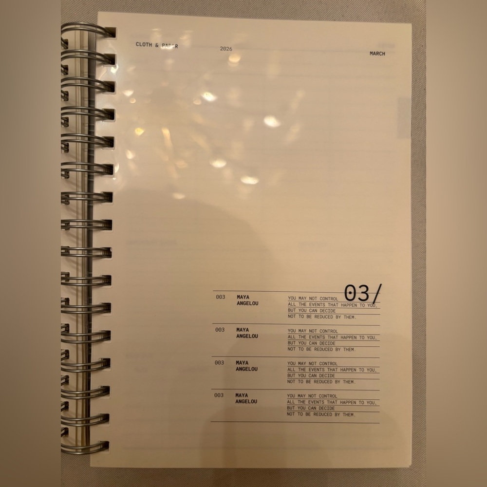 Cloth & Paper 2026 Planner from November Intention Box - Picture 8 of 11